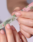 Londontown Glass Nail File - Safara - model shown holding and using product