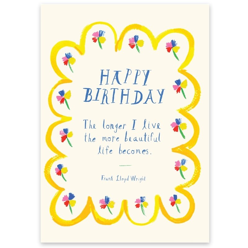 Mr. Boddington's Studio Words from Wright Happy Birthday Greeting Card (1 pc)