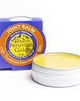 Peruvian Gold Joint Pain Balm (2 oz) shown open and outer packaging