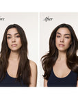 Oribe Supershine Hydrating Conditioner - before and after product use on model shown