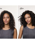 Oribe Supershine Hydrating Conditioner - before and after product use on model shown