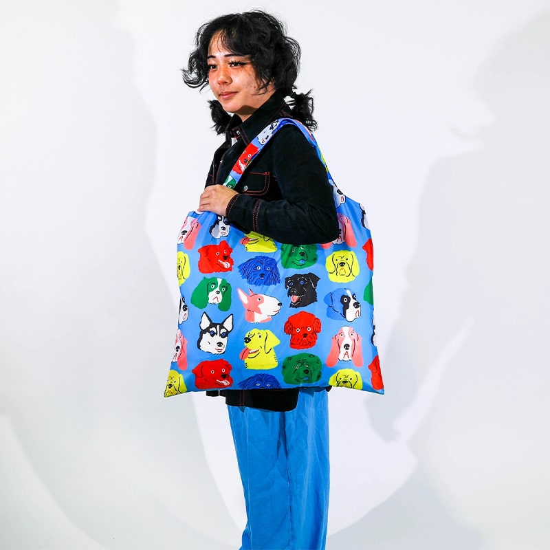 Yellow Owl Workshop Dogs Art Sack X Kristina Micotti - model shown holding product