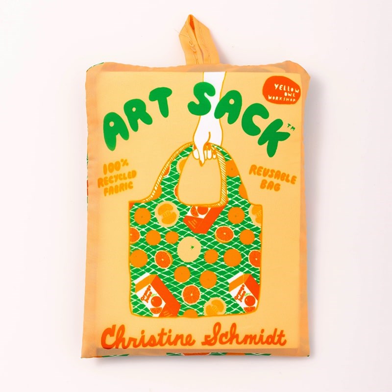 Yellow Owl Workshop Oranges Art Sack - product shown folded up