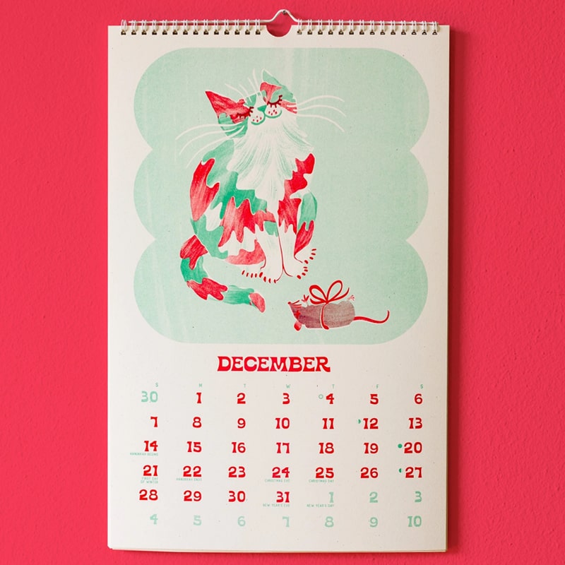 Bromstad Printing Co. 2025 Risograph Wall Calendar - Ain&#39;t Life Grand? (December)