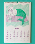 Bromstad Printing Co. 2025 Risograph Wall Calendar - Ain't Life Grand? (June)