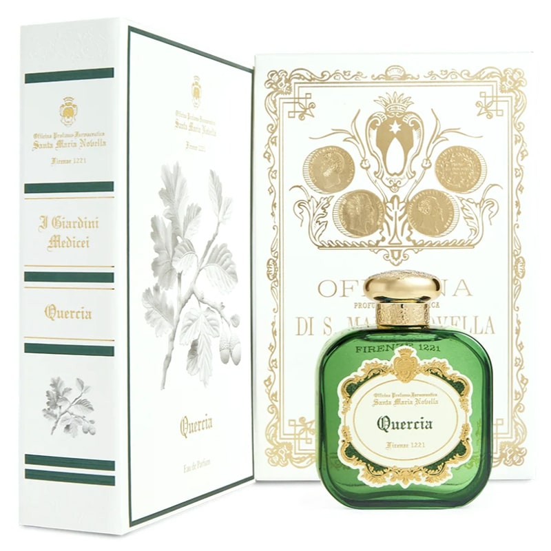 Santa Maria Novella Quercia Eau de Parfum - product shown in ront of packaging