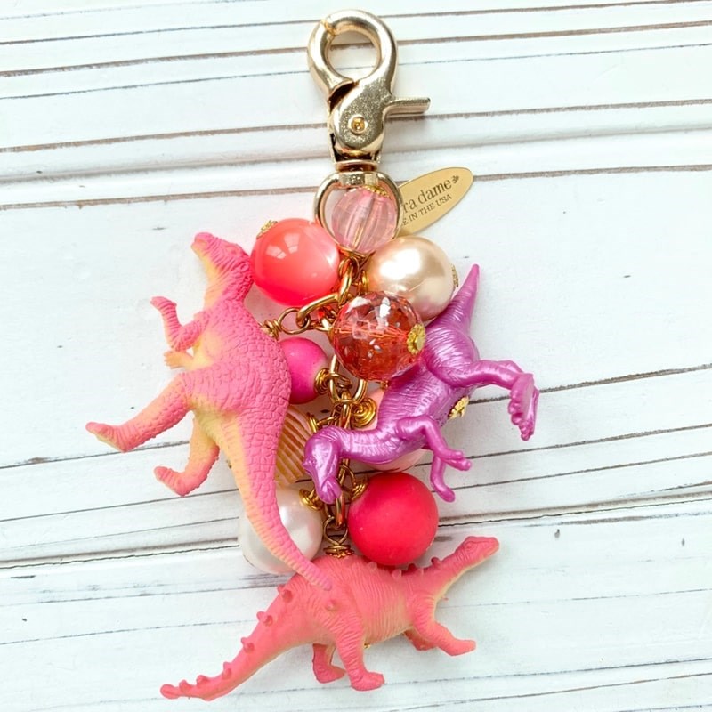 Lenora Dame Favorite Dinosaur Purse Charm in Taffy Pink (1 pc)