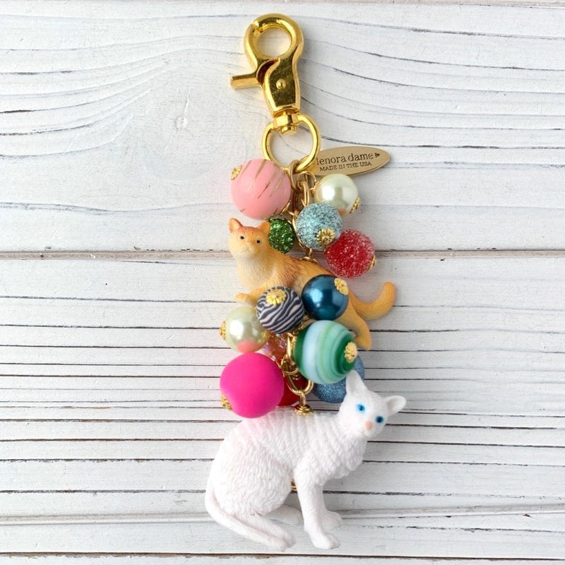 Lenora Dame Here Kitty Kitty Cat Bag Charm (1 pc)