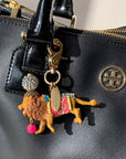 Lenora Dame Party Lion Bag Charm - product shown hanging from purse