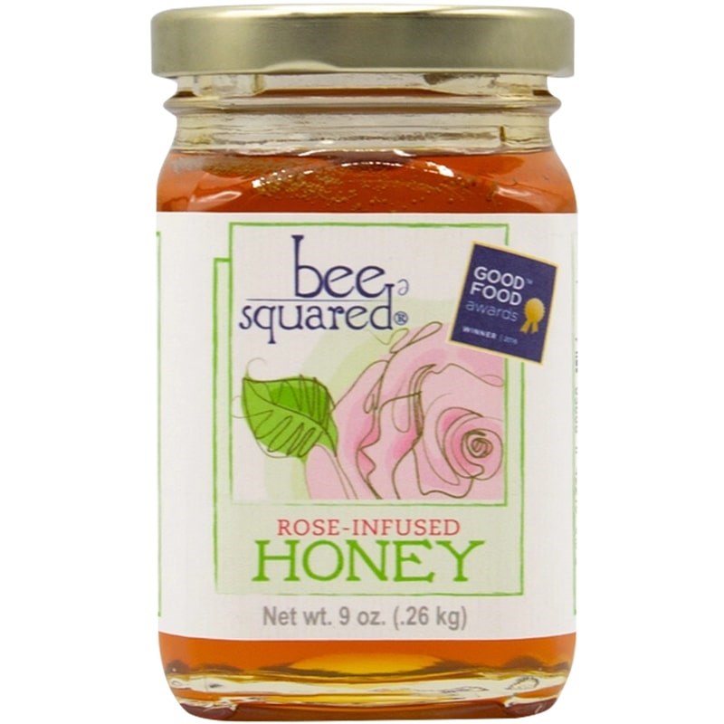 Bee Squared Apiaries Rose Petal Infused Honey (9 oz)