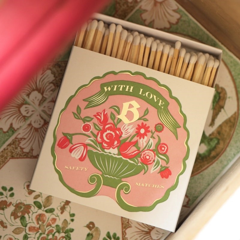 Archivist With Love X Blumenhaus Flower Matchbox - product shown in drawer