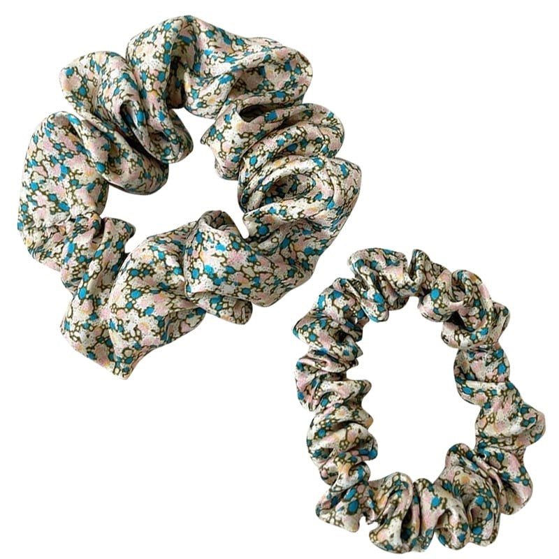 Grace James Liberty London Silk Scrunchies - Pepper Nude (2 pcs)