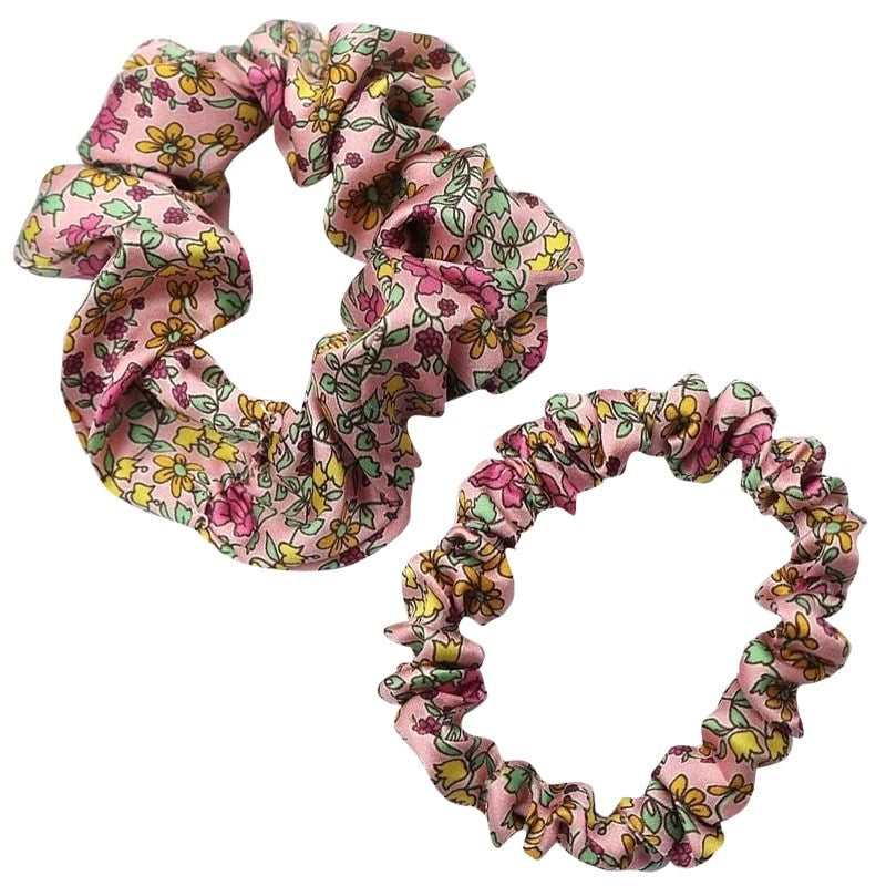 Grace James Liberty London Silk Scrunchies - Emilia's Bloom (2 pcs)