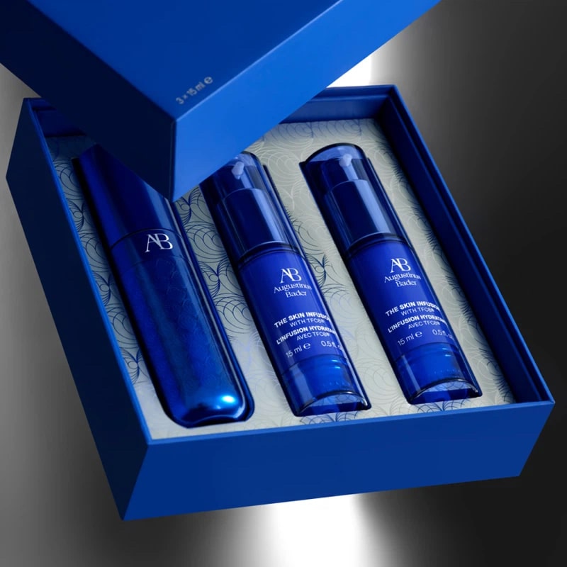 Augustinus Bader The Skin Infusion - products shown inside packaging with lid