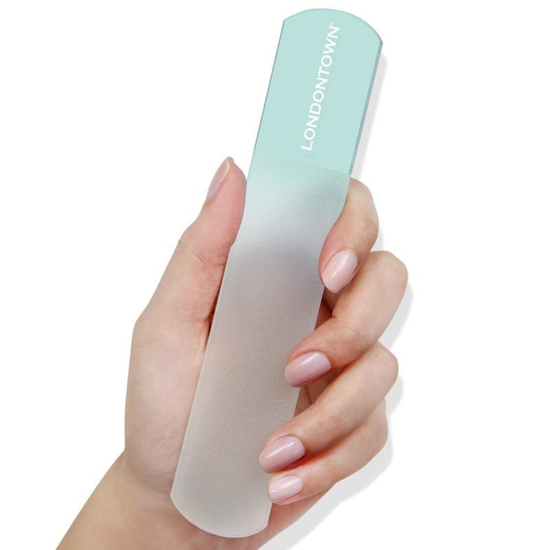 Londontown Glass Foot File - model shown holding product