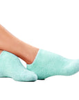 Londontown Pedi Perfect Moisturizing Spa Socks - model shown wearing products on feet