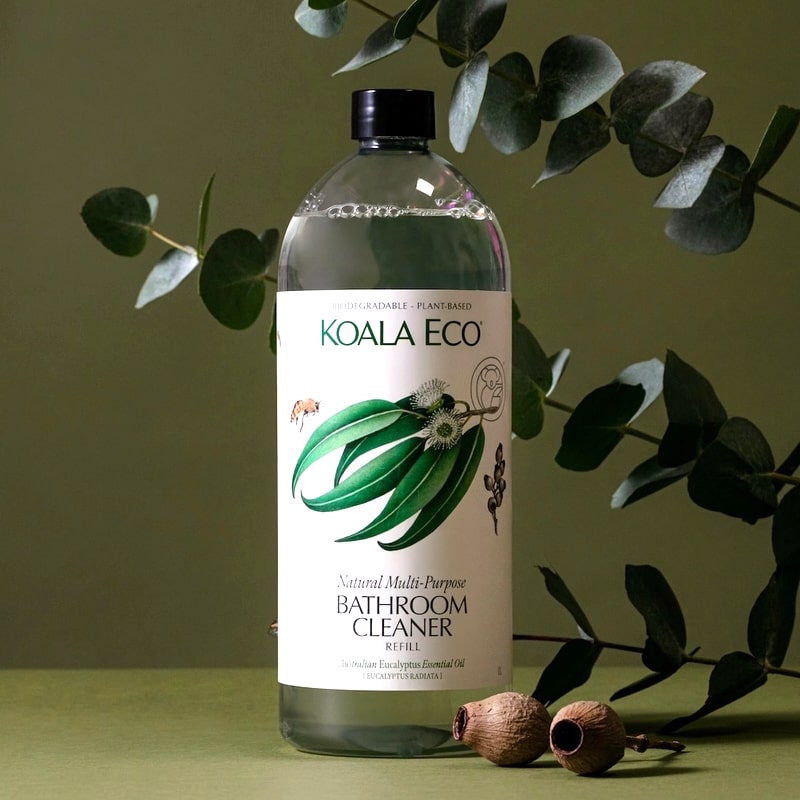 Koala Eco Natural Multi-Purpose Bathroom Cleaner - Refill - product shown by plants and branches