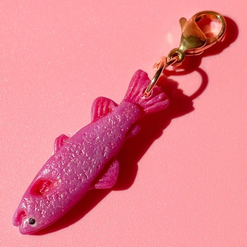 Bold Blossom Shop Pink Fancy Fish Bag Charm (1 pc)