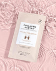 VOESH New York Collagen Gloves - Argan Oil & Floral Extracts - product packaging shown in water