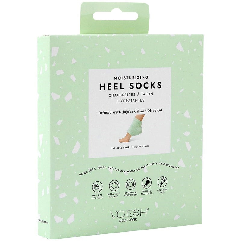 VOESH New York Moisturizing Heel Socks - Green (1 pair)