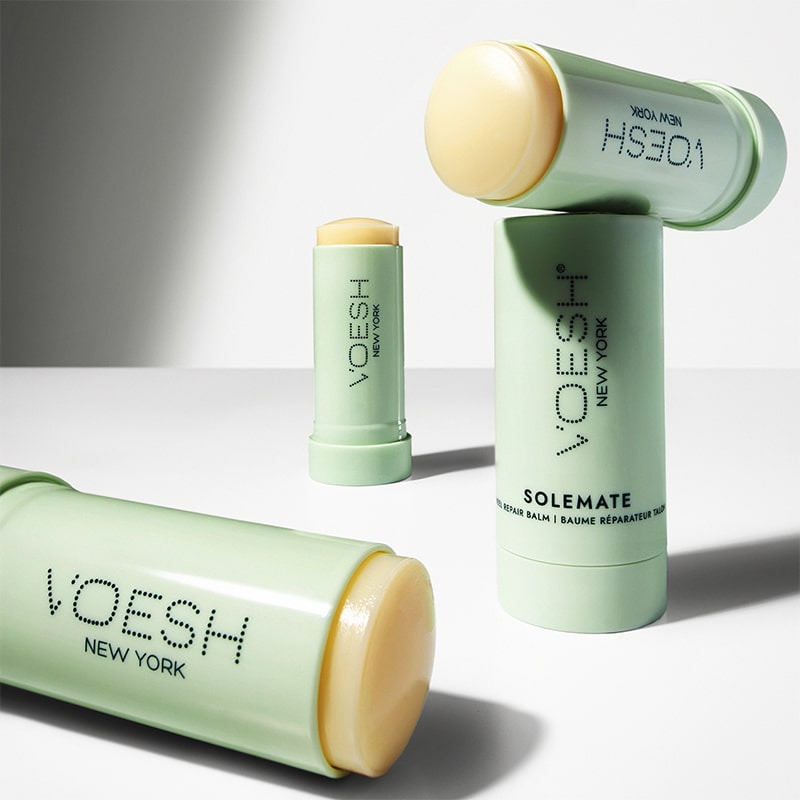 VOESH New York Solemate Heel Repair Balm - multiple products shown with caps off