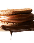 Wooden Table Baking Company Chocolate Covered Alfajores Cookies - close up of product texture