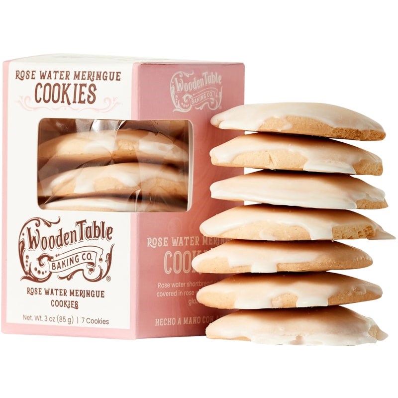 Wooden Table Baking Company Rosewater & Meringue Glazed Cookies (7 pcs)