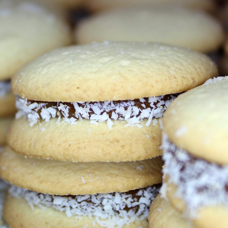 Wooden Table Baking Company Traditional Alfajores Cookies - close up of product texture