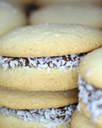 Wooden Table Baking Company Traditional Alfajores Cookies - close up of product texture