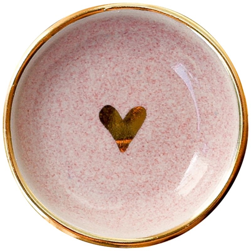 Apricity Ceramics Light Pink Heart Ring Trinket Dish (1 pc)