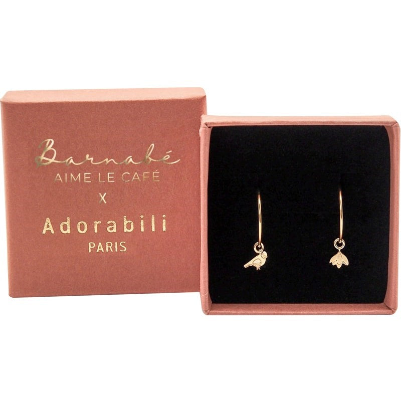 Barnabe Aime Le Cafe Adorabili X Barnabe Loves Coffee Hoop Earrings (1 pair) in box