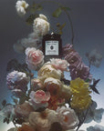 Sangre de Fruta Head of Roses Botanical Candle - product shown with roses and flowers