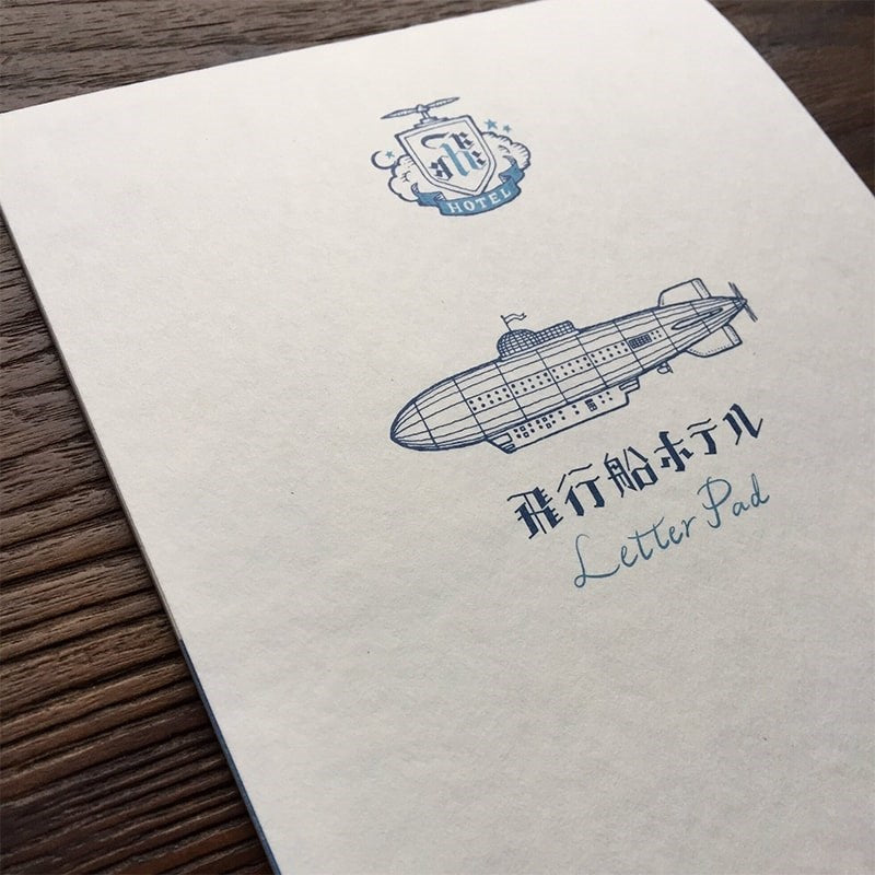 Kyupodo Letter Pad Airship Hotel - close u of product designs