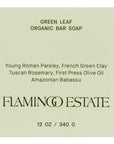 Flamingo Estate Organics Green Leaf Organic Bar Soap (340 g) box