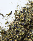 Herbs & Kettles Lavish Blue Tea - close up of product texture and color