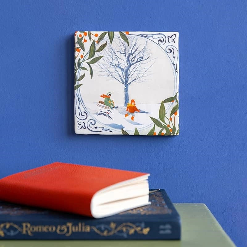 StoryTiles Small Tile - Winter Wonderland - product shown with books