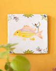 StoryTiles Small Tile - Currently Flowing - product shown with plant