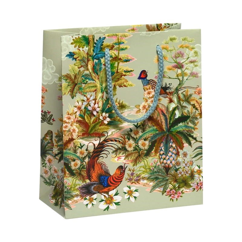 Red Cap Cards Quail Garden Gift Bag - Medium (1 pc)