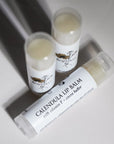 Growing Up Rooted Calendula Lip Balm - three products shown next to each other