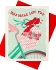 Bromstad Printing Co. You Make Life Fun Dog Risograph Greeting Card (1 pc)