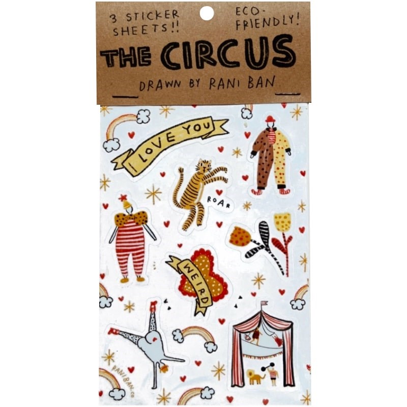 Rani Ban Co Circus Sticker Sheet (3 sheets)