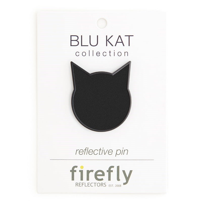 Firefly Reflectors BLU KAT Reflex Pin - product shown on packaging