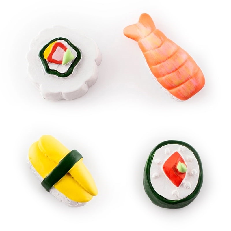 Three by Three Seattle Colorful Sushi Magnets - products shown top down