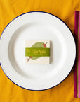 Mel Andrel Olive Sticky Notes - product shown on dinner plant