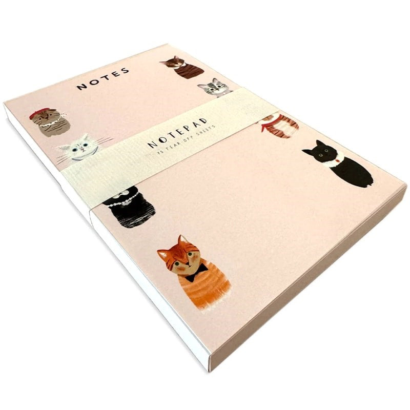 Carolyn Suzuki Goods Kitty Notepad - product shown at angle