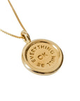 I Like It Here Club Everything Will Be OK Charm on Box Chain Necklace - Gold (1 pc)