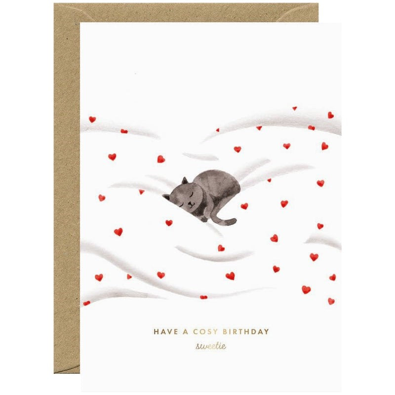 All The Ways To Say Gold Cosy Cat Greeting Card (1 pc)