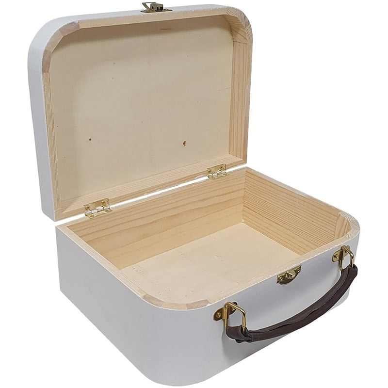 Beautyhabit Basics Wood Pine Case - White (1 pc) shown open