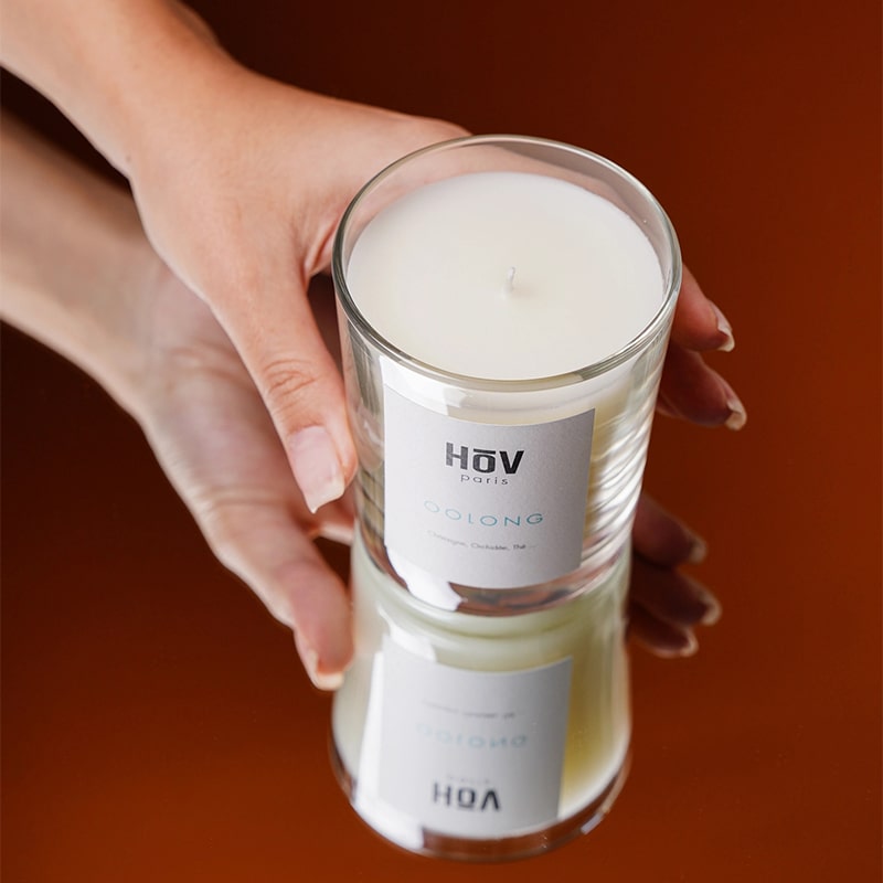 HoV Paris Scented Candle - Oolong (190 g) - model shown holding product