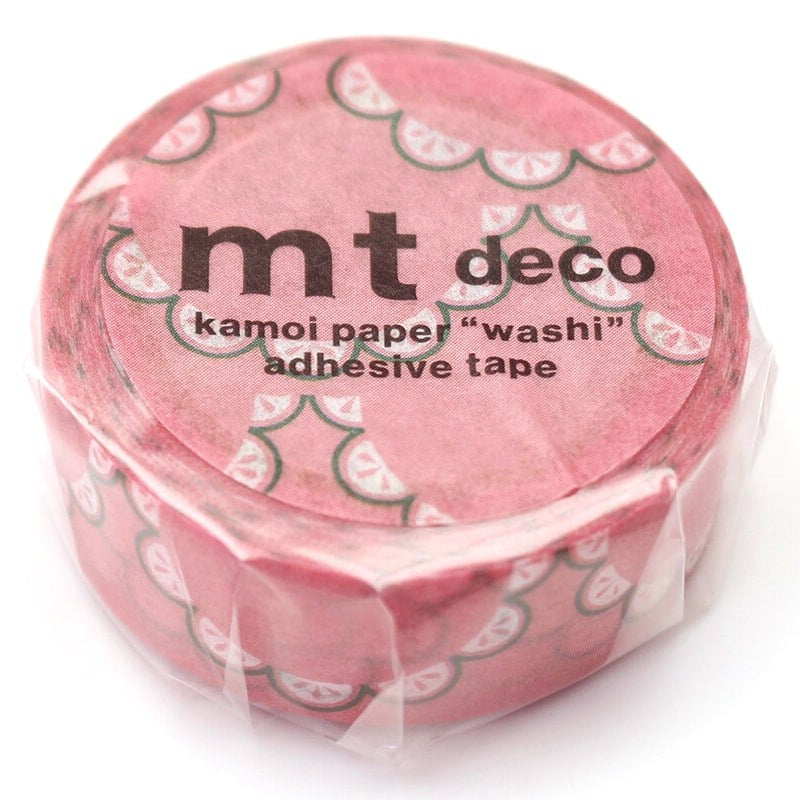 MT Masking Tape Retro Design Floral Lace (1/2” x 23 ft) - product shown inside wrap